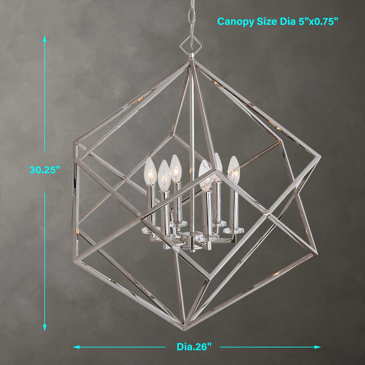 Euclid, 6 Lt Pendant