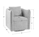 Corben Swivel Chair, Stone