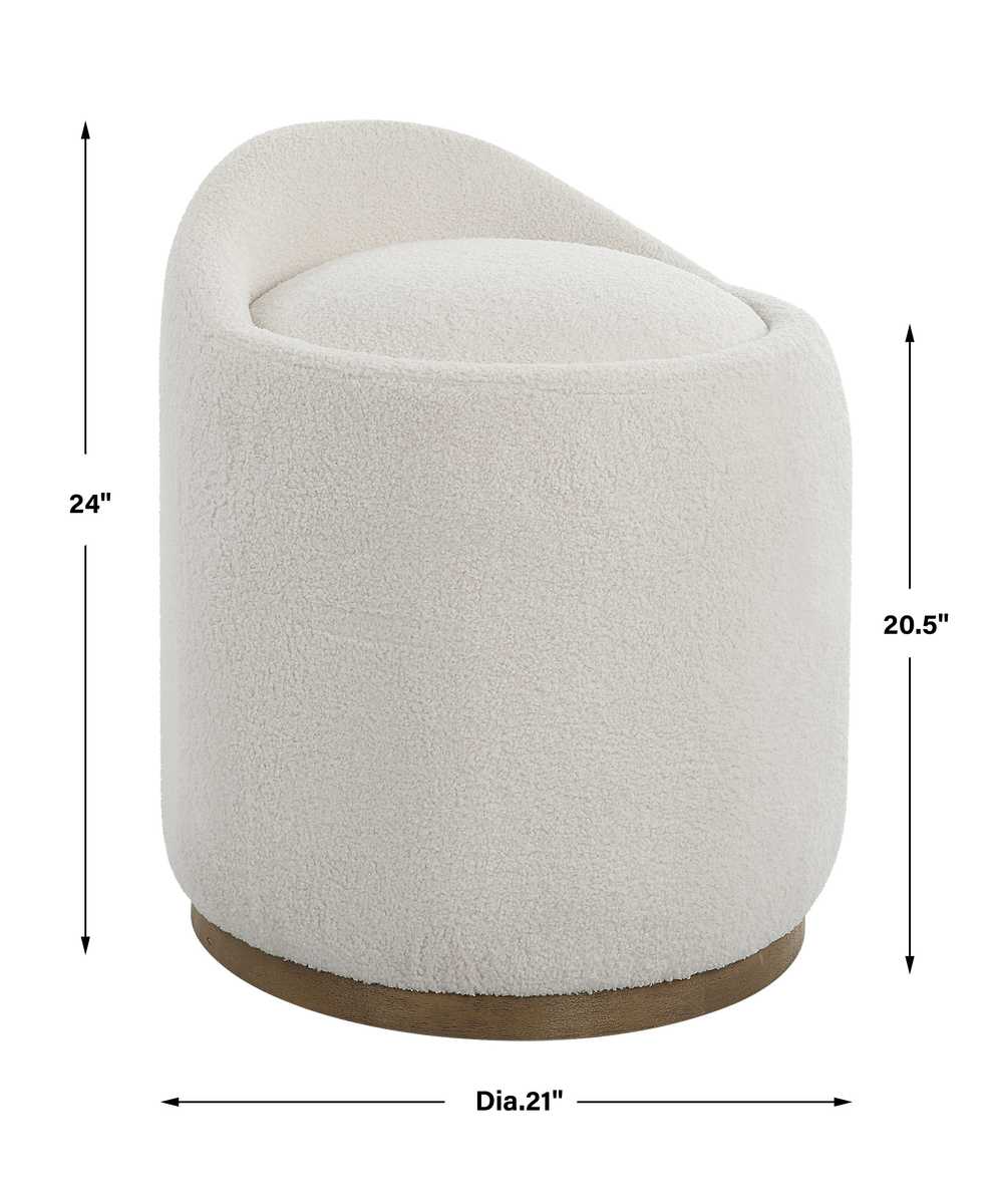 Swirl Swivel Ottoman