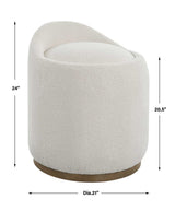 Swirl Swivel Ottoman