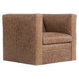 HUDSON LEATHER SWIVEL CHAIR