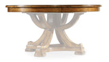 Tynecastle 60in Round Pedestal Dining Table Top w/1-18in Leaf 5323-75004