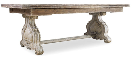 Hooker Furniture Chatelet Refectory Rectangle Trestle Dining Table with Two 22'' Leaves 5350-75206