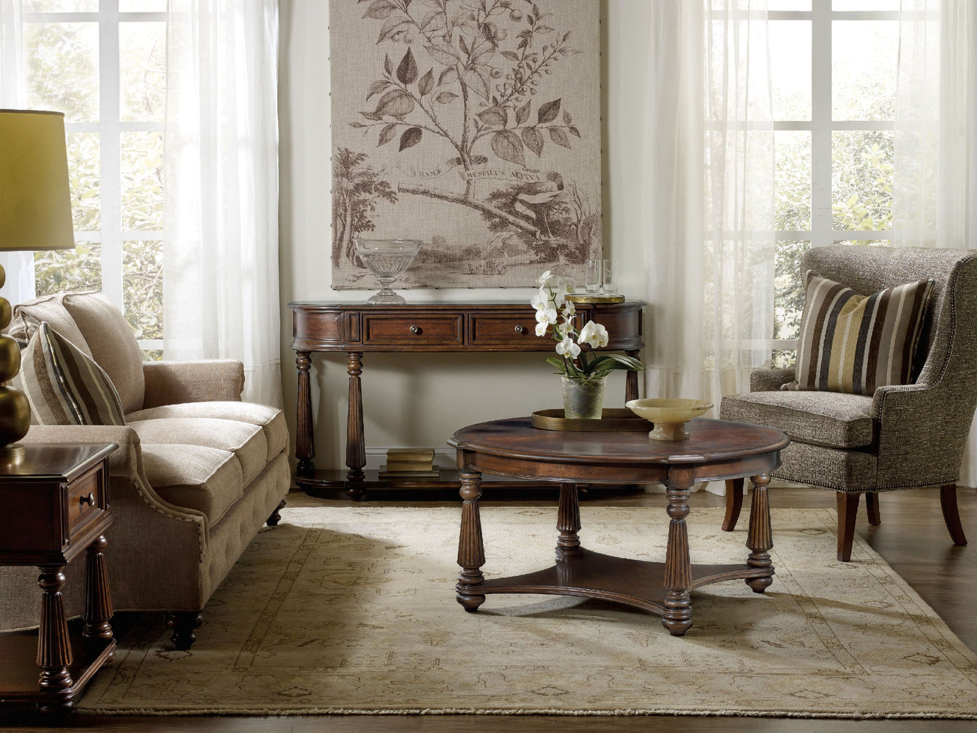 Hooker Furniture Leesburg Demilune Hall Console 5381-80151