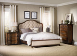 Hooker Furniture Leesburg Queen Upholstered Bed with Wood Rails 5381-90950