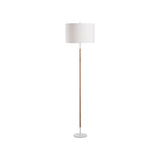Amelia Rattan Floor Lamp - Matte White