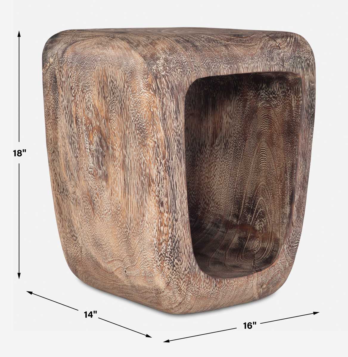 Loophole Accent Stool, Bleached Wash