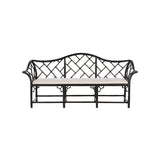 Chippendale Bamboo Settee - Cracked Pepper