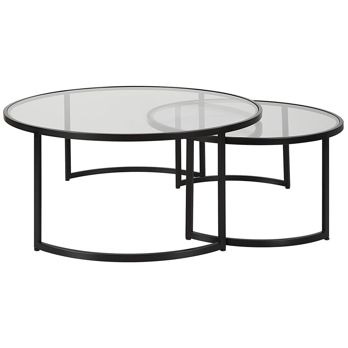 Rhea Nesting Coffee Tables, Black, S/2