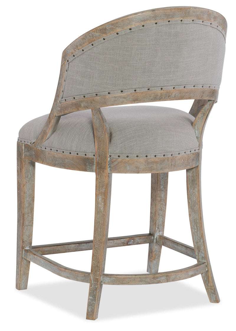 Hooker Furniture Boheme Garnier Barrel Back Counter Stool 5750-25350-MWD