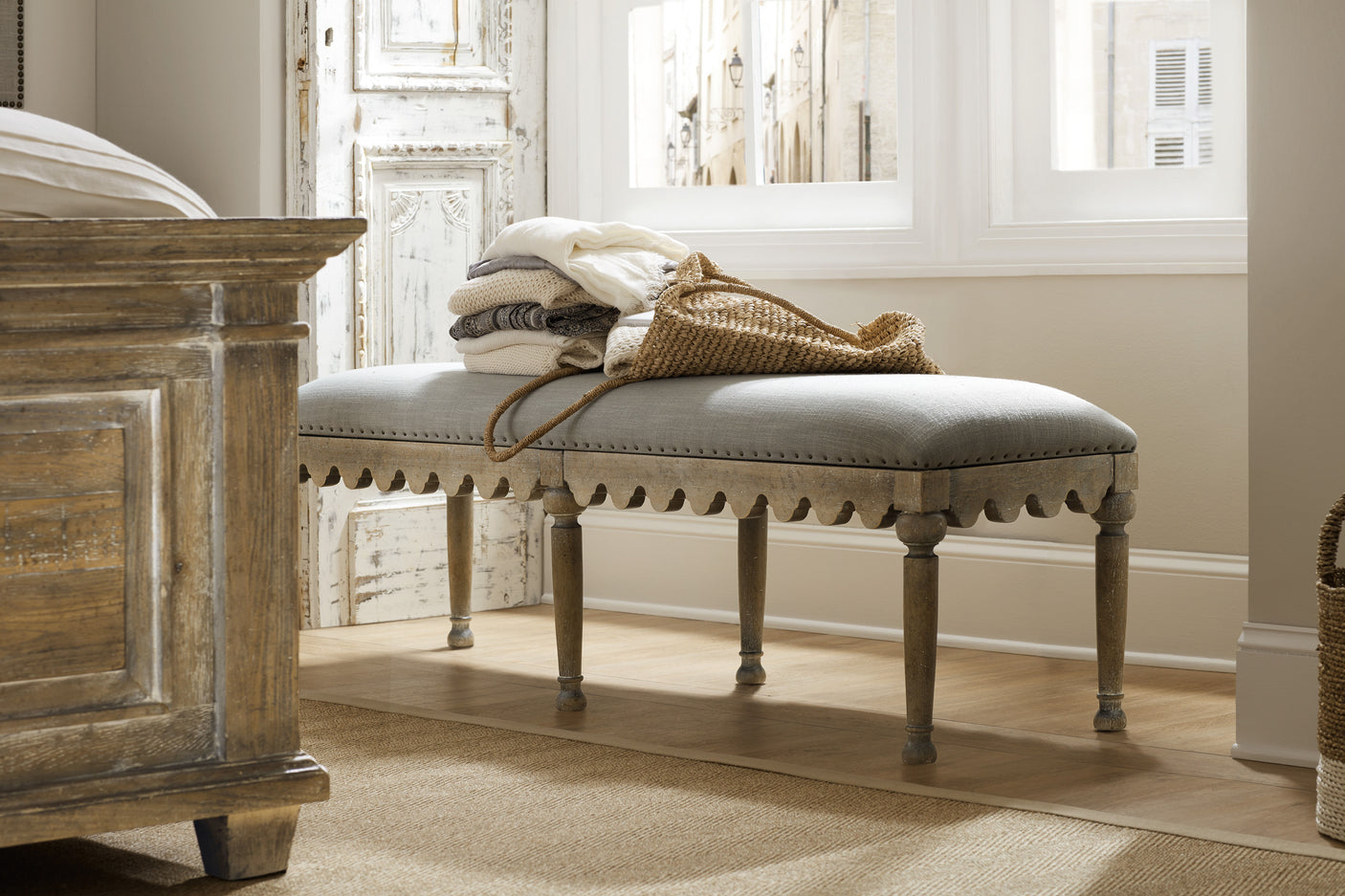 Hooker Furniture Boheme Madera Bed Bench 5750-90019-MWD