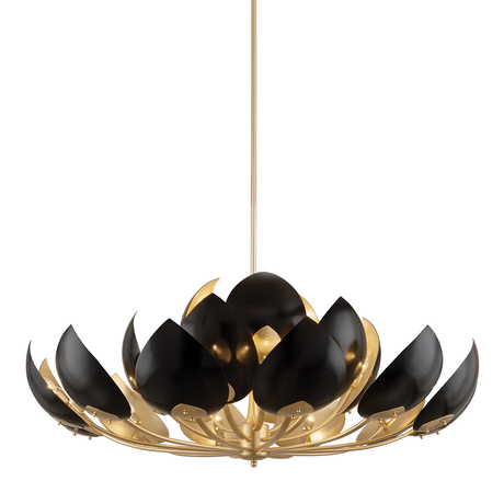 lotus-chandelier-5754-GL/BK