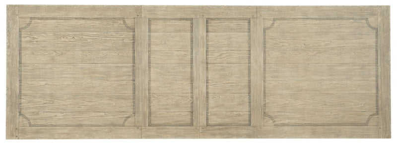 Hooker Furniture Ciao Bella 84in Trestle Table w/ 2-18in Leaves-Flaky White/Black 5805-75200-80