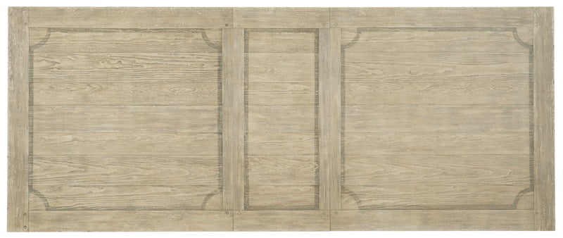 Hooker Furniture Ciao Bella 84in Trestle Table w/ 2-18in Leaves-Flaky White/Black 5805-75200-80