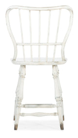 Hooker Furniture Ciao Bella Spindle Back Counter Stool-White 5805-75351-02