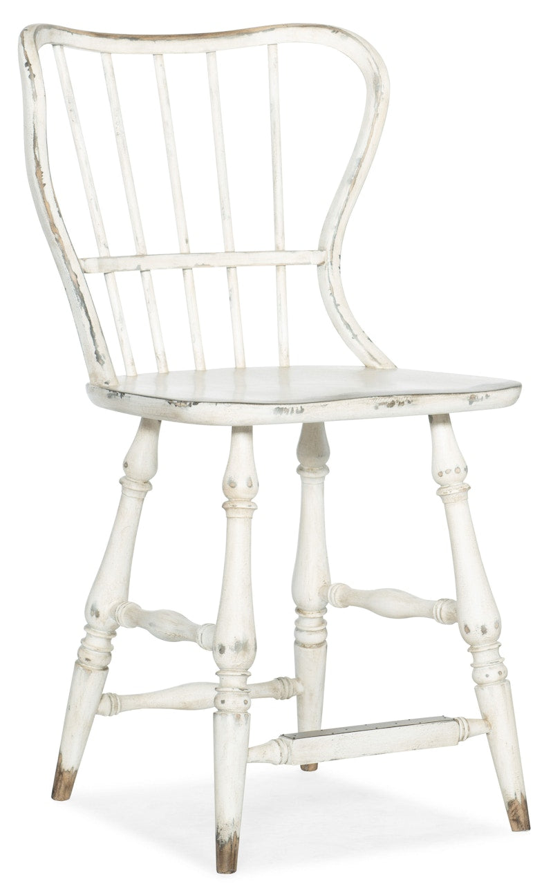 Hooker Furniture Ciao Bella Spindle Back Counter Stool-White 5805-75351-02