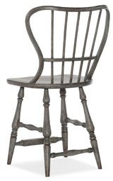 Hooker Furniture Ciao Bella Spindle Back Counter Stool-Speckled Gray 5805-75351-96