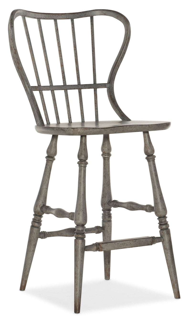 Hooker Furniture Ciao Bella Spindle Back Bar Stool-Speckled Gray 5805-75361-96