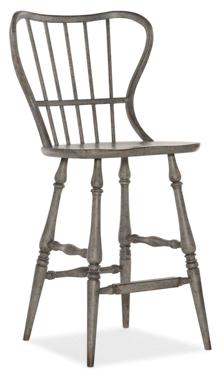 Hooker Furniture Ciao Bella Spindle Back Bar Stool-Speckled Gray 5805-75361-96