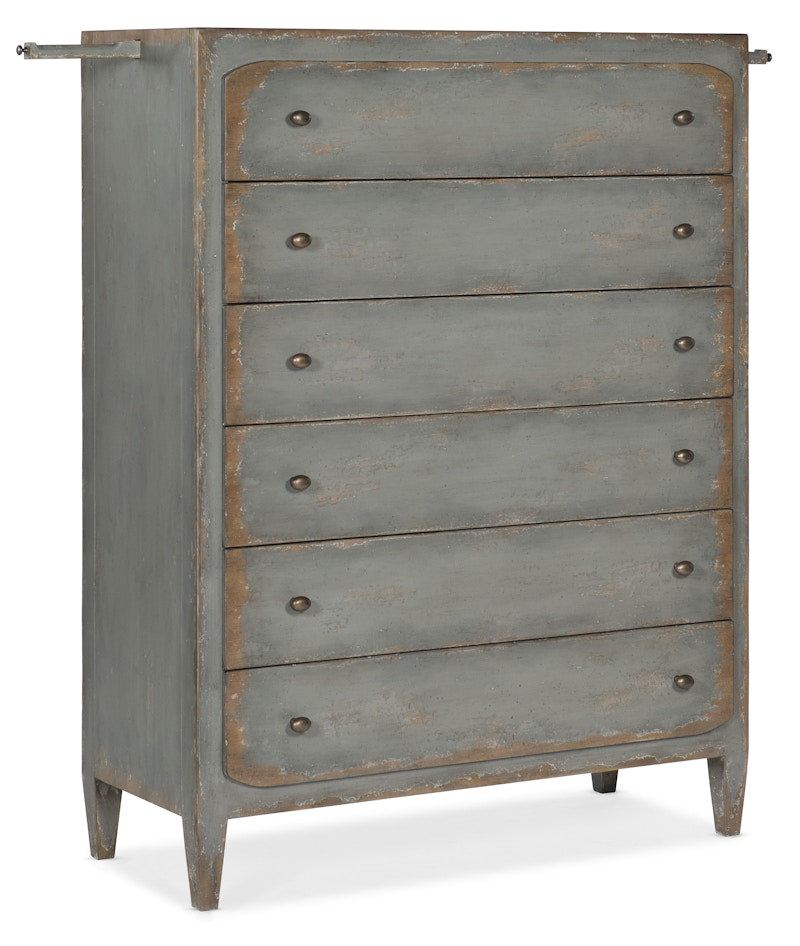 Hooker Furniture Ciao Bella Six-Drawer Chest- Speckled Gray 5805-90010-95