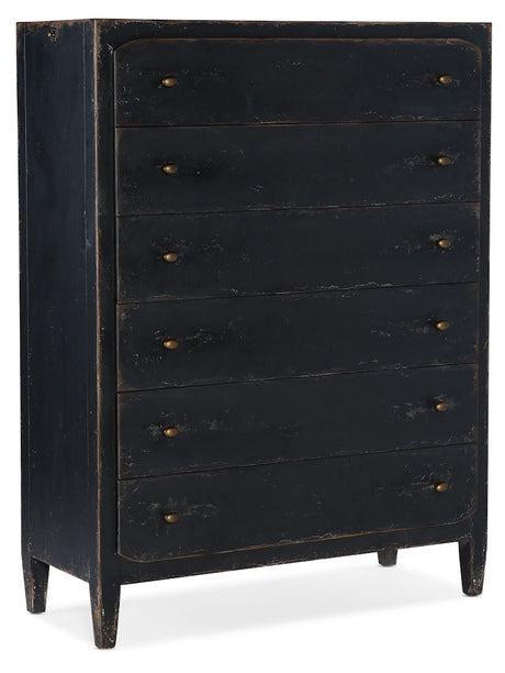 Hooker Furniture Ciao Bella Six-Drawer Chest- Black 5805-90010-99
