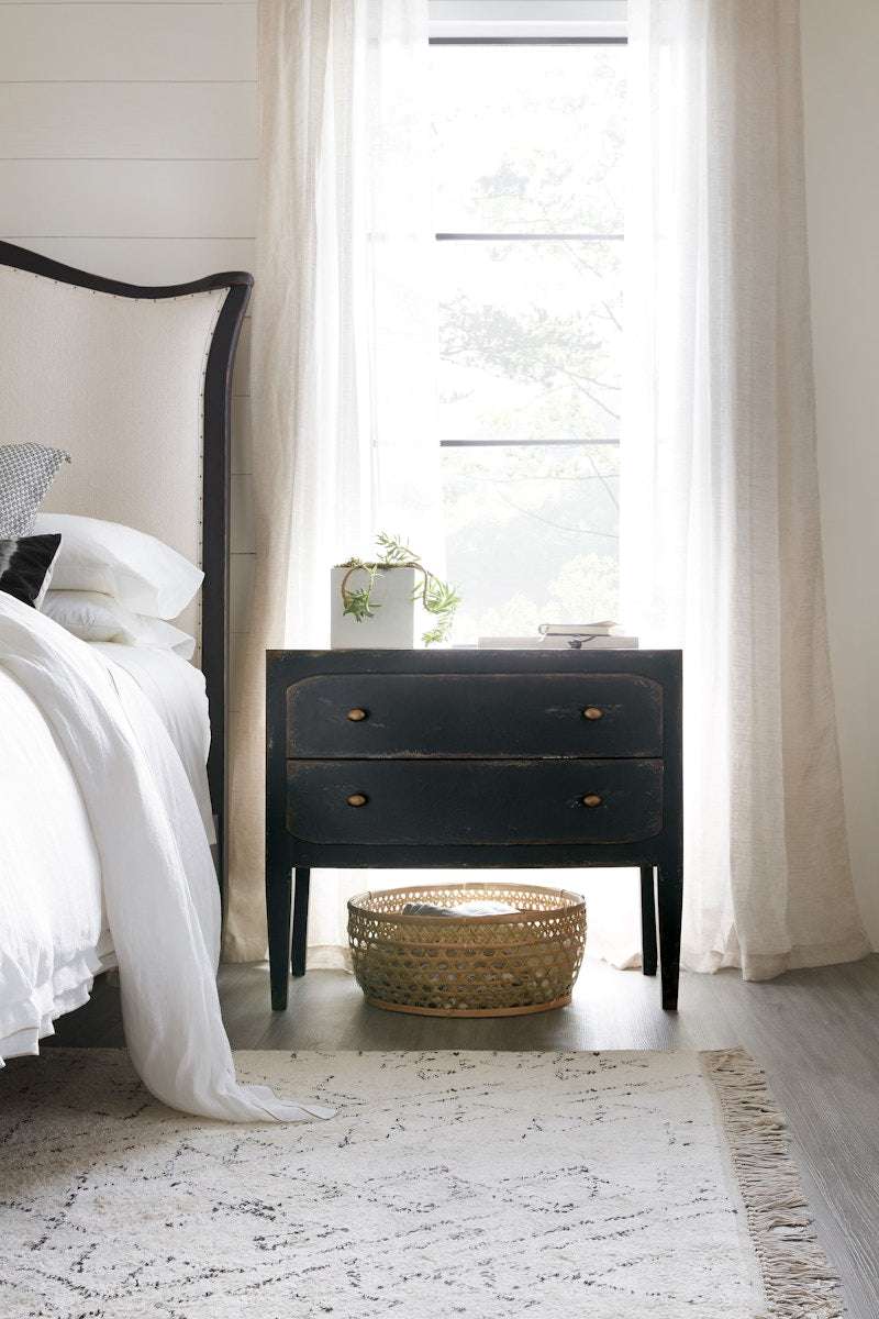 Hooker Furniture Ciao Bella Two-Drawer Nightstand- Black 5805-90016-99