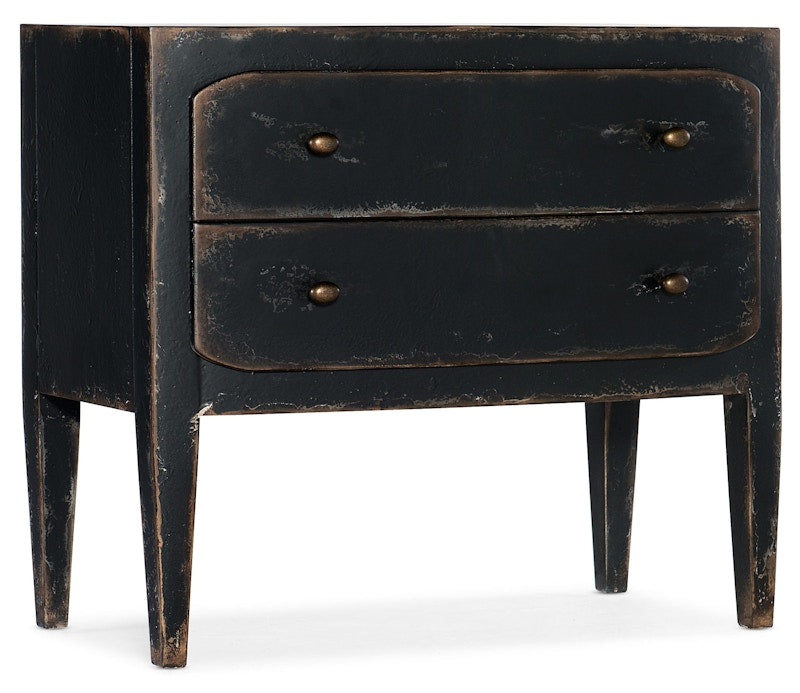 Hooker Furniture Ciao Bella Two-Drawer Nightstand- Black 5805-90016-99