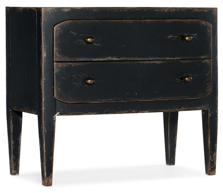 Hooker Furniture Ciao Bella Two-Drawer Nightstand- Black 5805-90016-99