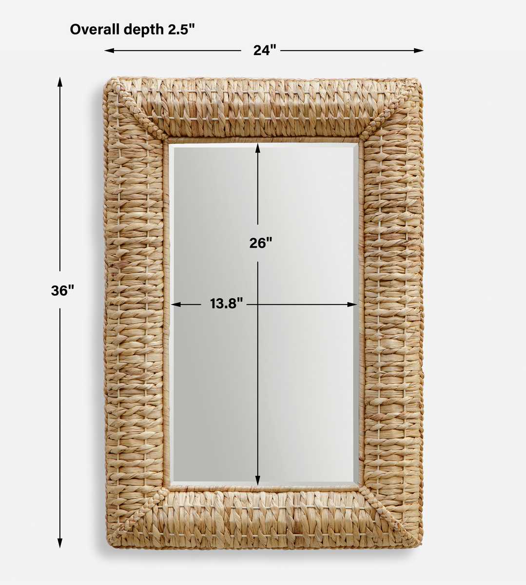 Twisted Seagrass Rectangle Mirror