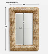 Twisted Seagrass Rectangle Mirror