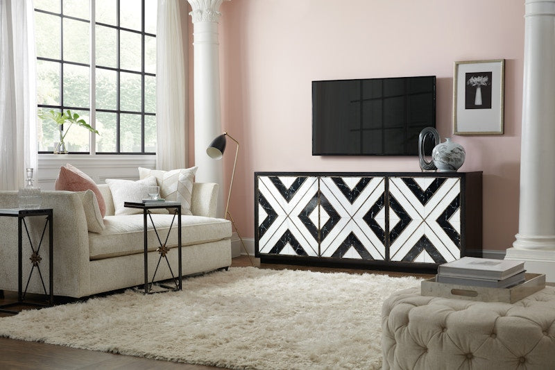 Hooker Furniture Sanctuary Noir Et Blanc Entertainment Console 5875-55480-00