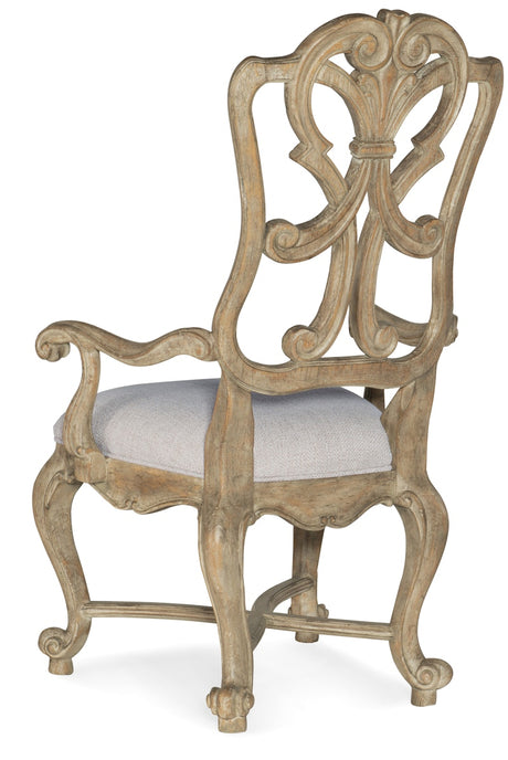 Hooker Furniture Castella Wood Back Arm Chair-2 per ctn/price ea 5878-75401-80