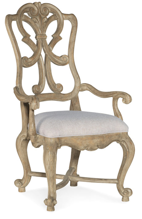 Hooker Furniture Castella Wood Back Arm Chair-2 per ctn/price ea 5878-75401-80