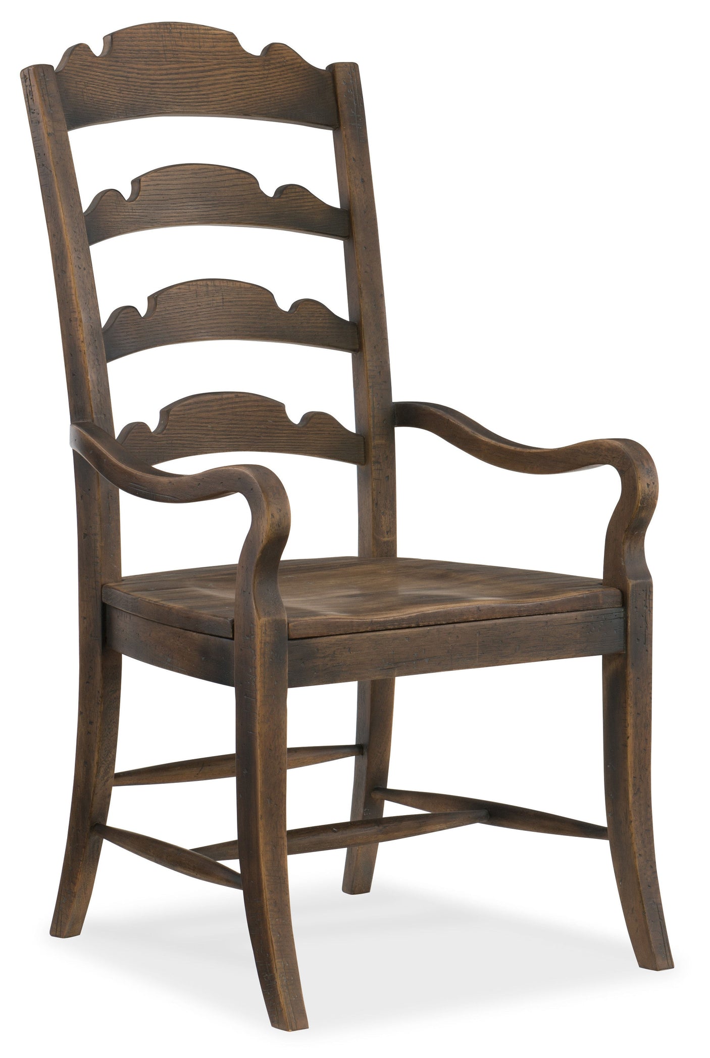Hooker Furniture Hill Country Twin Sisters Ladderback Arm Chair - 2 per carton/price ea 5960-75300-BRN