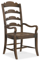 Hooker Furniture Hill Country Twin Sisters Ladderback Arm Chair - 2 per carton/price ea 5960-75300-BRN