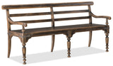 Hooker Furniture Hill Country Helotes Dining Bench 5960-75315-BRN