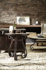 Hooker Furniture Luckenbach Metal and Stone End Table 5960-80113-MTL
