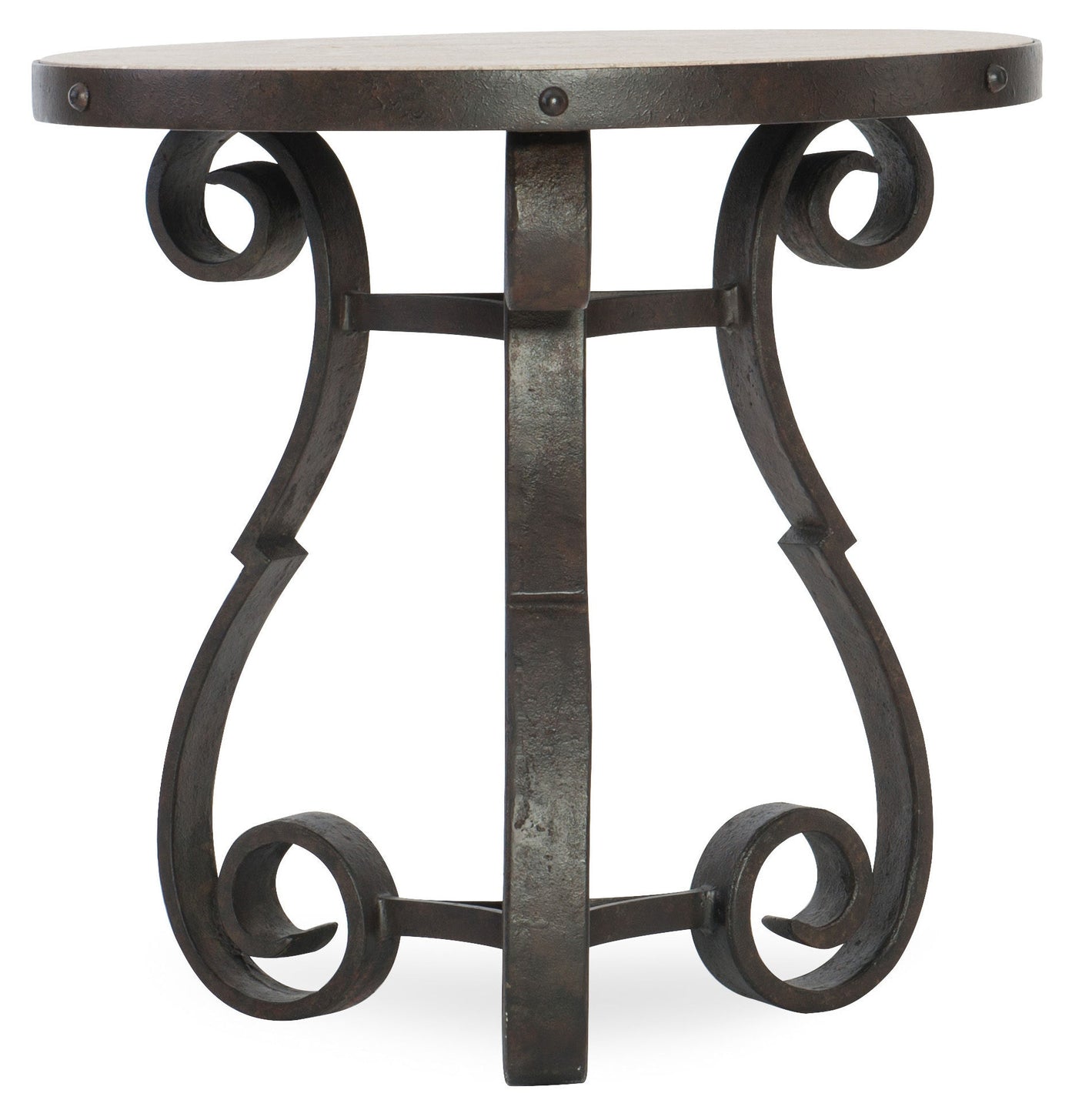 Hooker Furniture Luckenbach Metal and Stone End Table 5960-80113-MTL