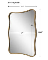 Pavia Vanity Mirror, Gold