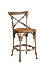 Bentwood Counter Stool w/ Metal Back - Kings Fine Art & Decor