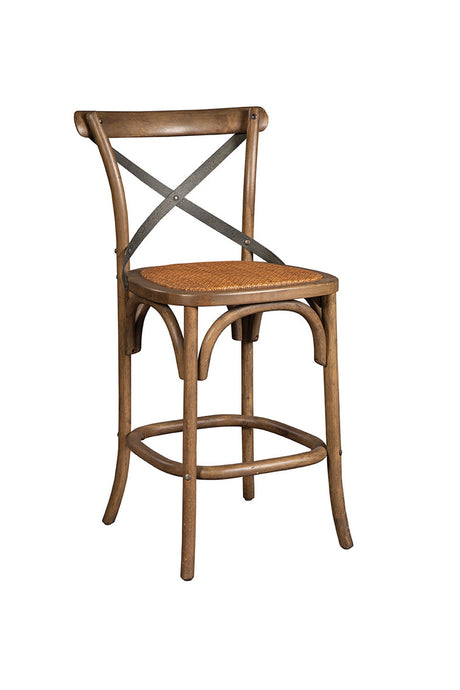Bentwood Counter Stool w/ Metal Back - Kings Fine Art & Decor