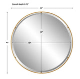 Canillo Round Mirror, Gold