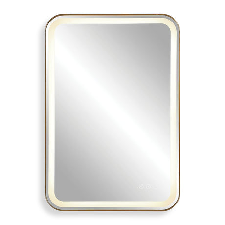 Crofton Lighted Vanity Mirror, Brass - Kings Fine Art & Decor