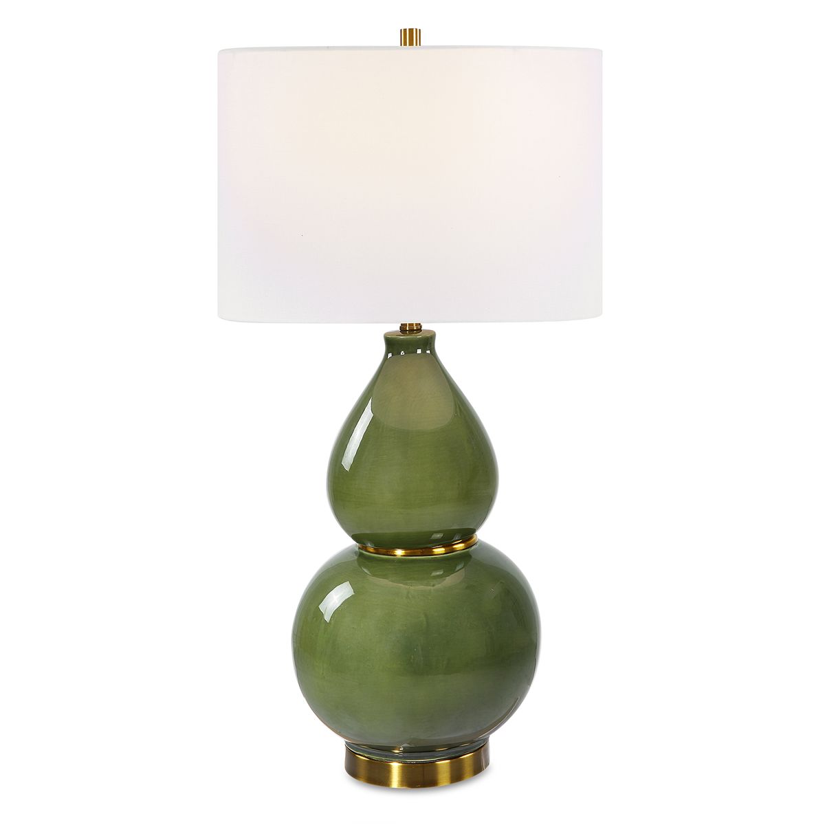 Gourd Table Lamp, Green - Kings Fine Art & Decor
