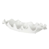 Ruffled Feathers Outdoor Bowl, White