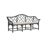 Chippendale Bamboo Settee - Cracked Pepper