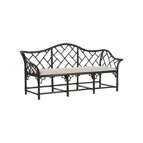 Chippendale Bamboo Settee - Cracked Pepper