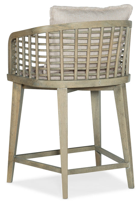 Hooker Furniture Surfrider Barrel Back Counter Stool 6015-75350-80