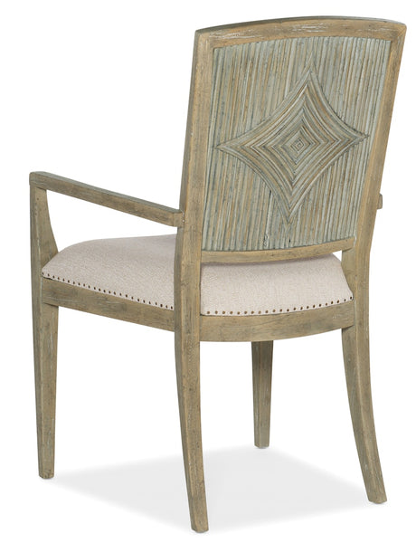 Hooker Furniture Surfrider Carved Back Arm Chair-2 per ctn/price ea 6015-75401-80
