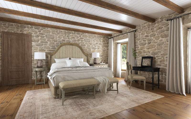 Hooker Furniture Alfresco Lauro King Panel Bed with Metal 6025-90266-83